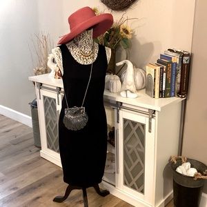 St. John basics black knit sleeveless dress size 4